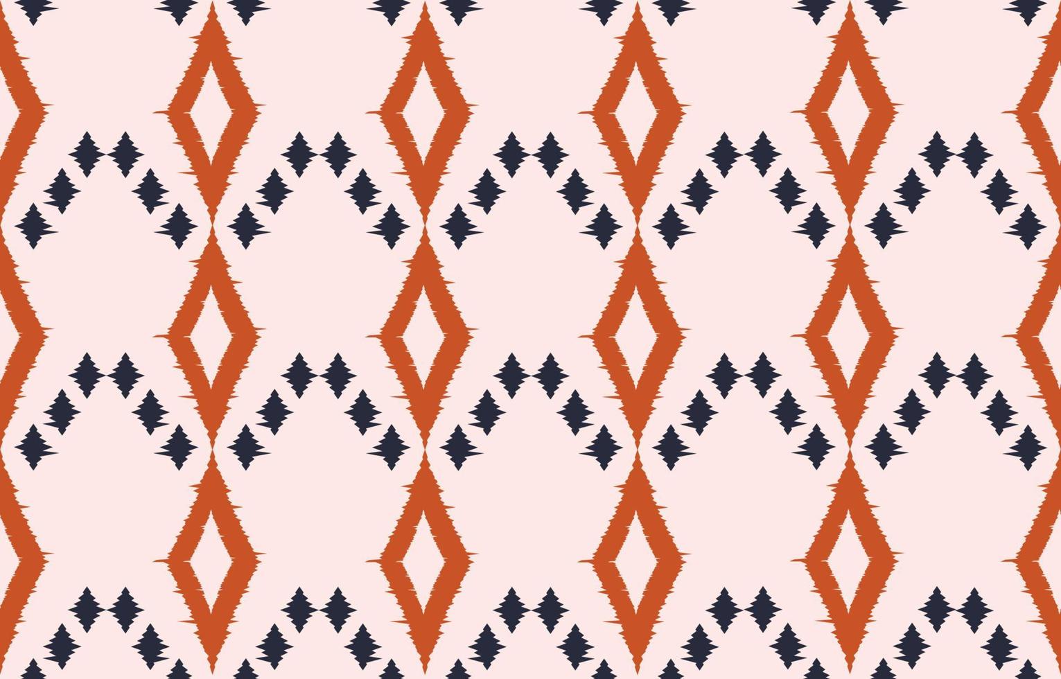 hermoso arte abstracto étnico ikat. chevron de patrones sin fisuras en tribal, rombo de bordado popular y estilo mexicano. impresión de ornamento de arte geométrico azteca. diseño para alfombras, papel tapiz, envoltura vector