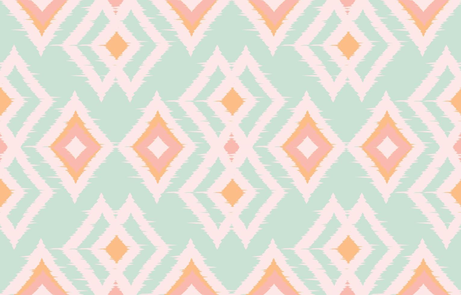 Beautiful Ethnic abstract ikat art. Seamless pattern chevron in tribal, folk embroidery rhombus, and Mexican style. Aztec geometric art ornament print. Design for carpet, wallpaper, wrapping. vector