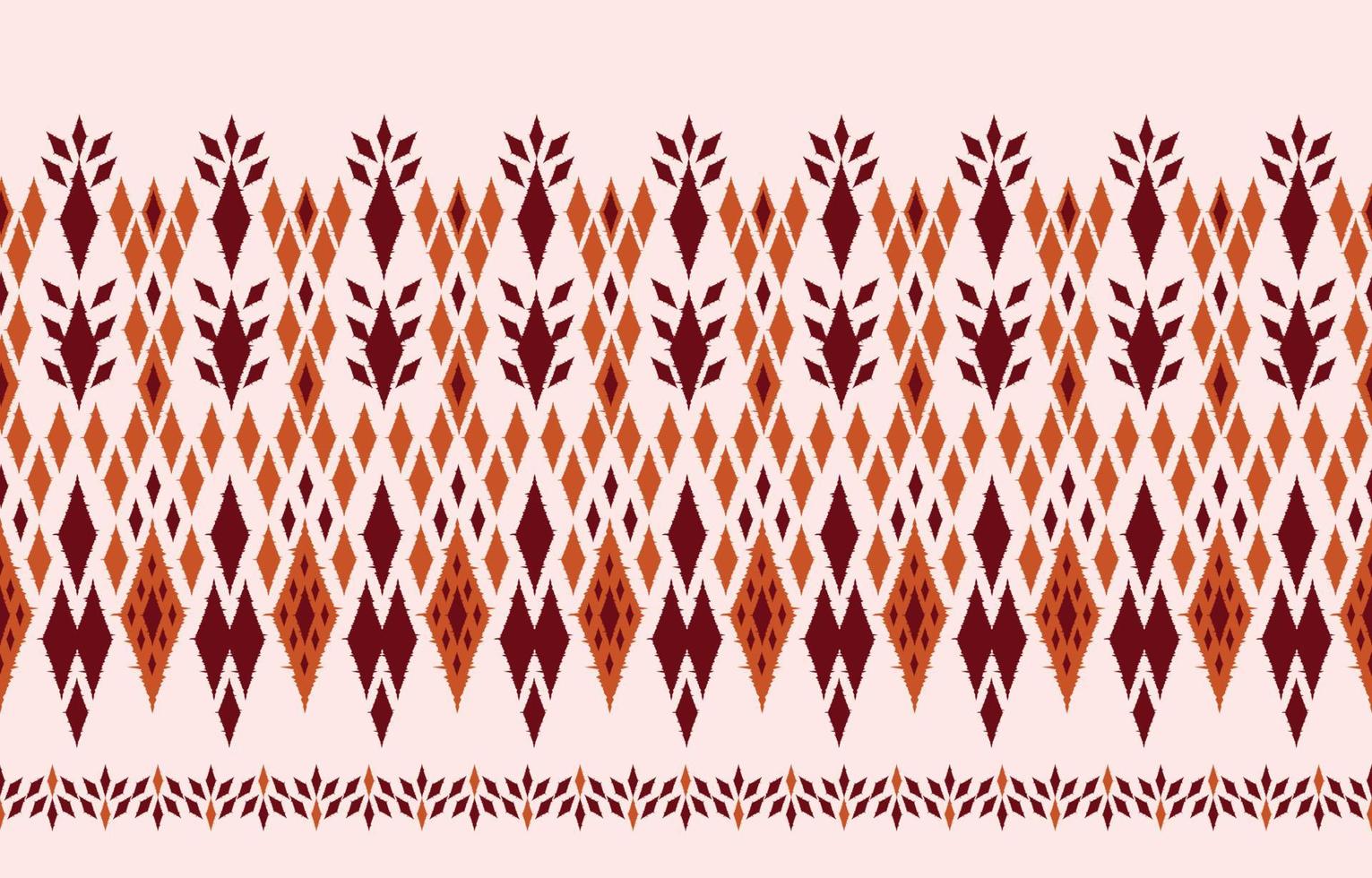 Beautiful Ethnic abstract ikat art. Seamless pattern chevron in tribal, folk embroidery rhombus, and Mexican style. Aztec geometric art ornament print. Design for carpet, wallpaper, wrapping vector