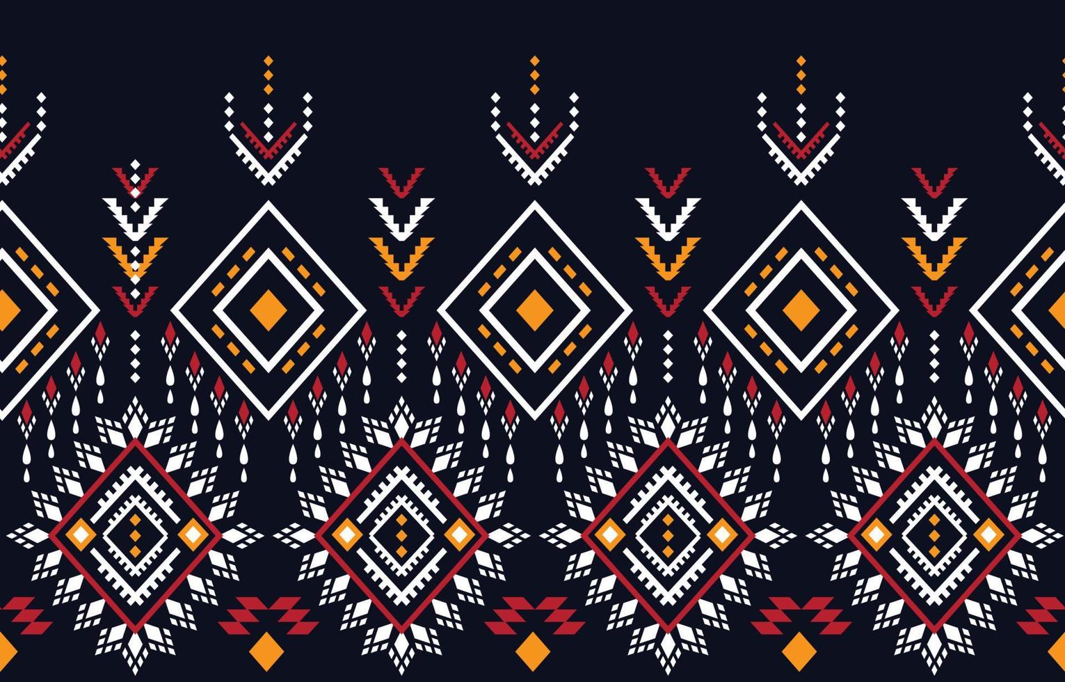 hermoso patrón abstracto étnico azteca sin costuras en bordado tribal, folclórico, diseño de arte chevron. estampado de adornos de arte geométrico.diseño para alfombras, papel tapiz, ropa, envoltura, tela, cubierta vector