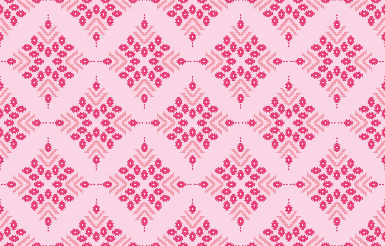 fondo de chevron abstracto de diseño étnico. patrón impecable en bordado tribal, folclórico, lindo color rosa. estampado de adornos de arte geométrico azteca.diseño para alfombras, papel pintado, ropa, envoltura, tela vector