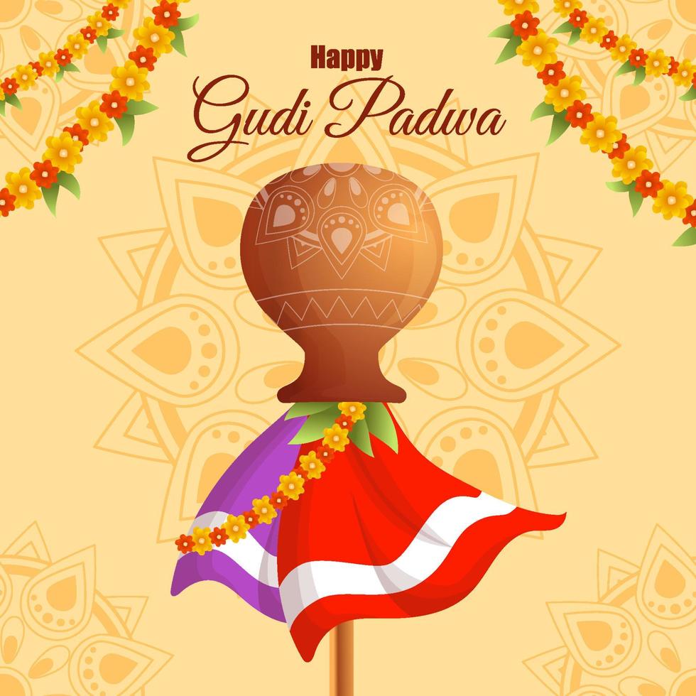 Happy Gudi Padwa Background vector