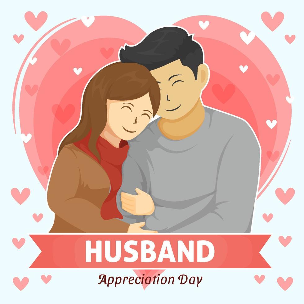 concepto del día de apreciación del esposo vector
