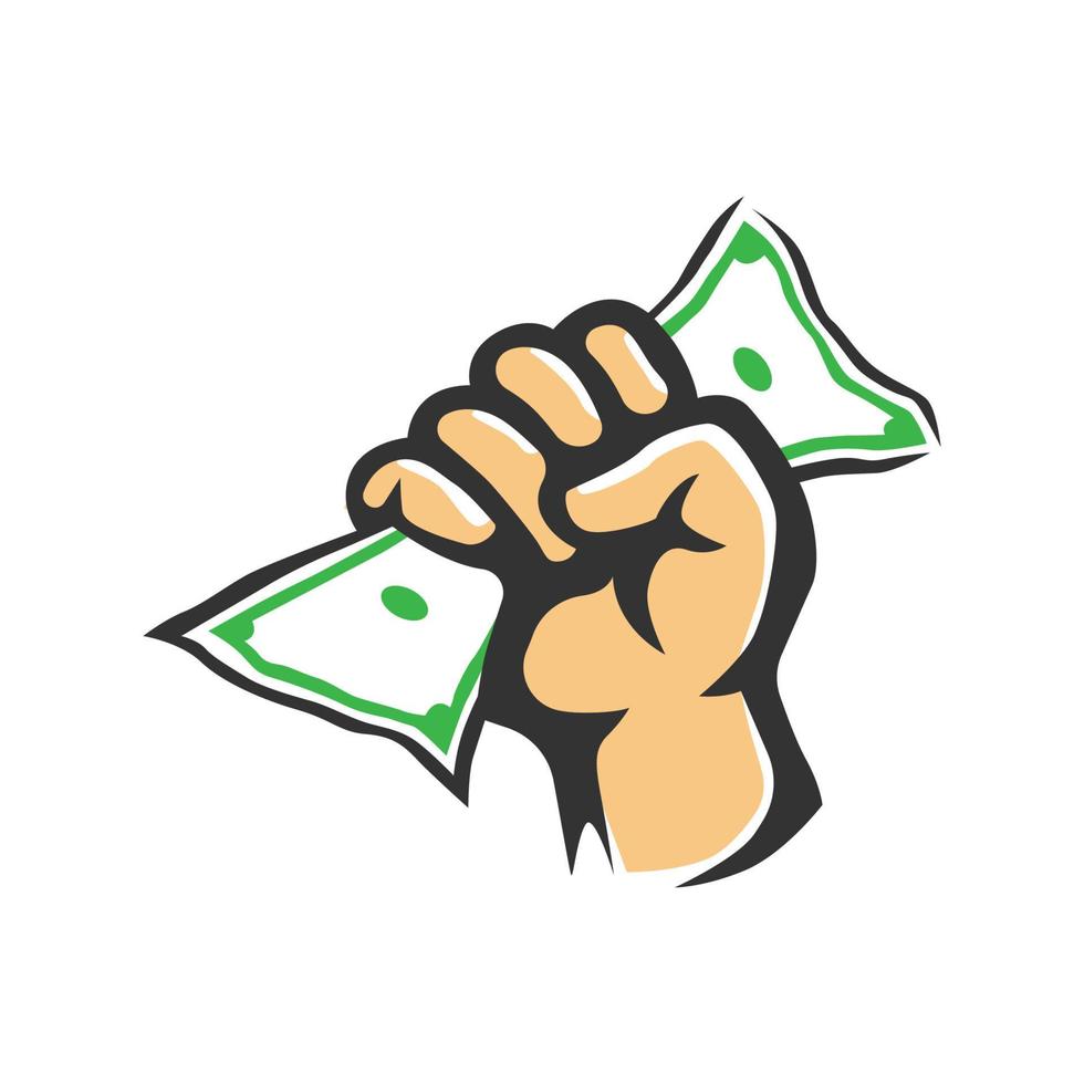 hands holding money vector illustration