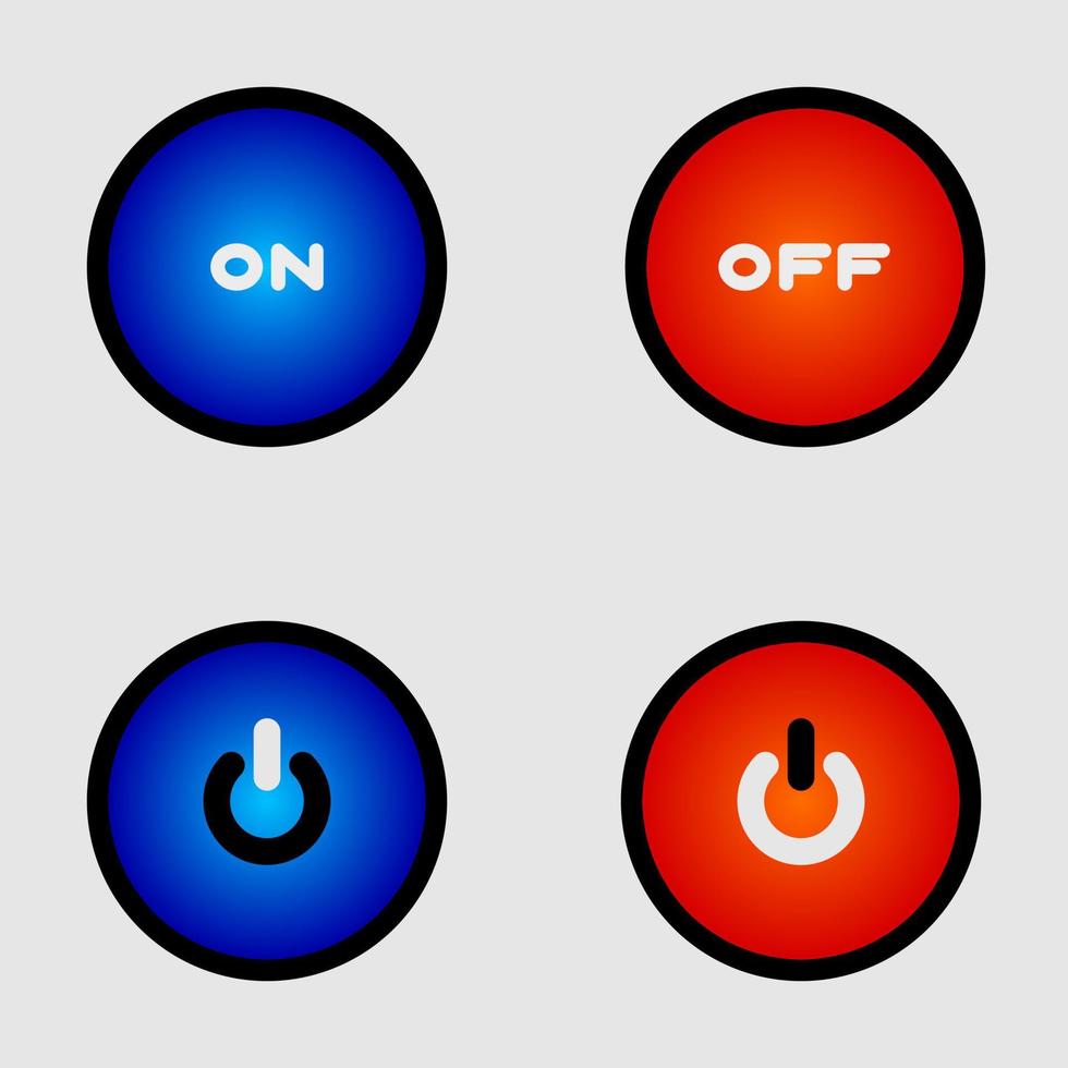 On and Off button icon logo vector design