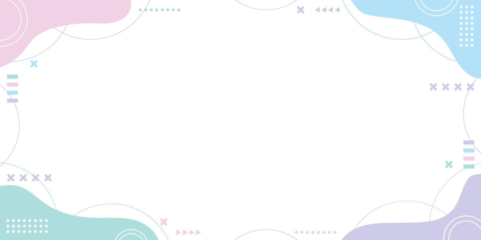 Pastel Color Banner Background Vector