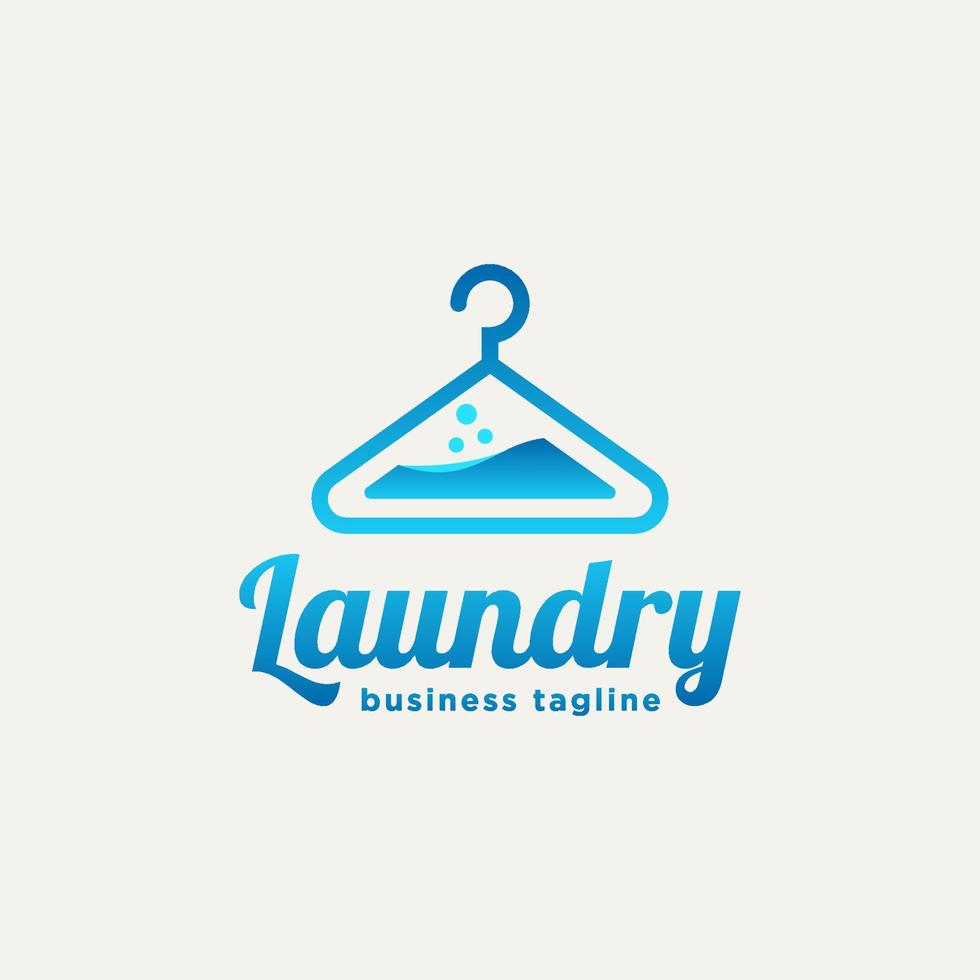 laundry hanger minimalist flat logo icon vector