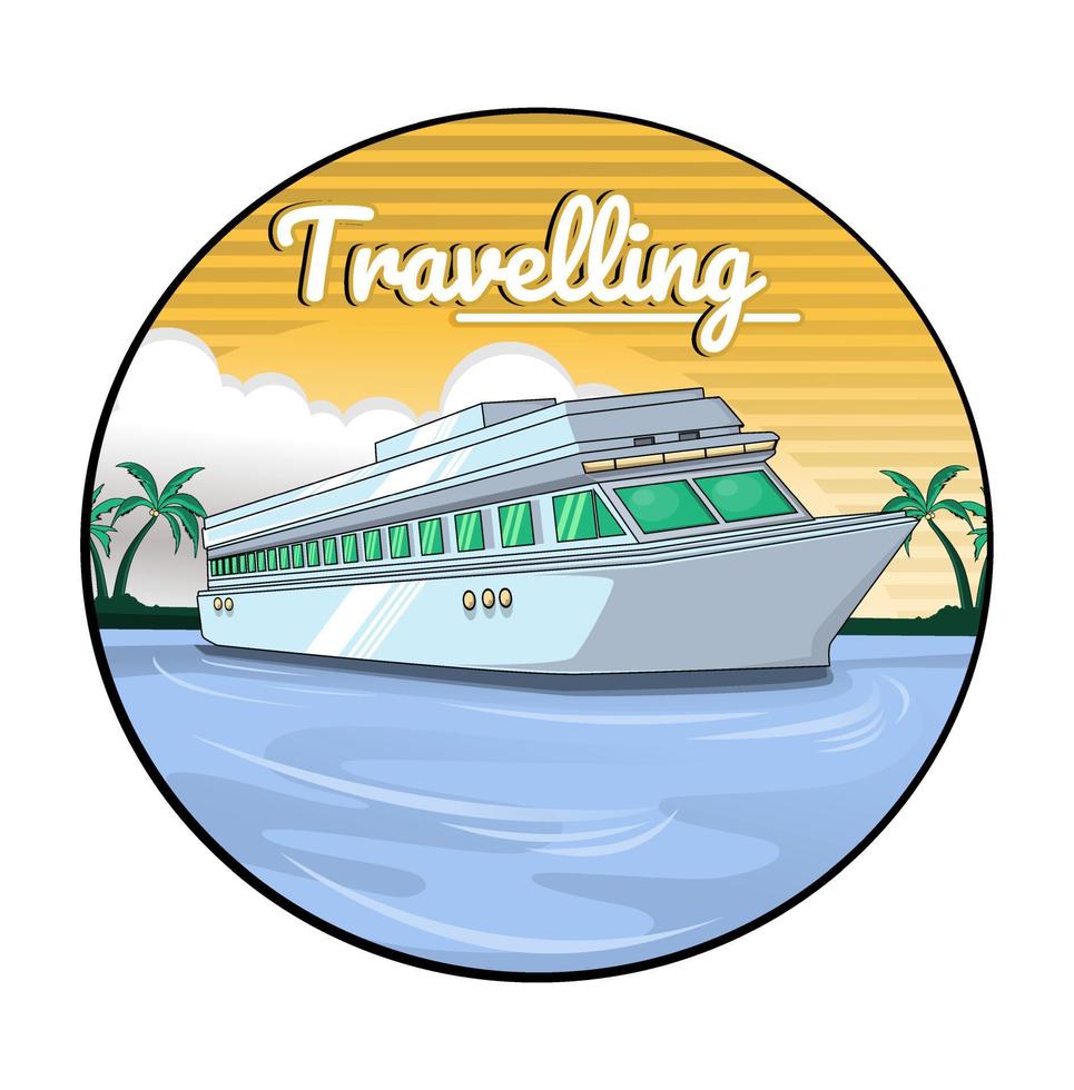 Travel transportation flat design vector