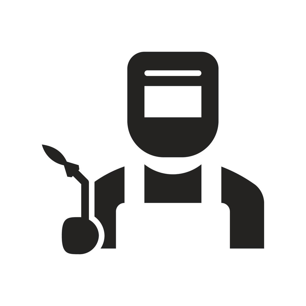 illustration of a welder. vector
