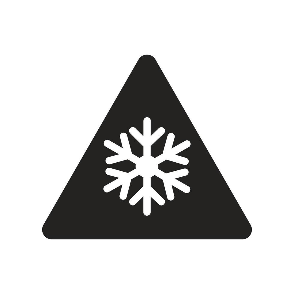 ilustración de un signo y símbolo de nieve, frío, peligro, peligro, seguridad y protección. vector