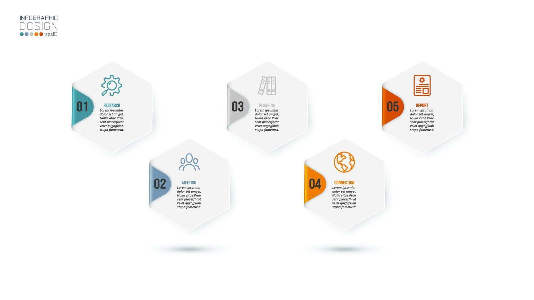 Timeline chart business infographic template. vector