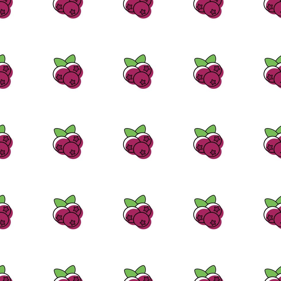 cranberry seamless pattern. vector illustration