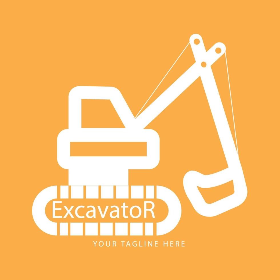 Excavator logo designs concept vector illustration