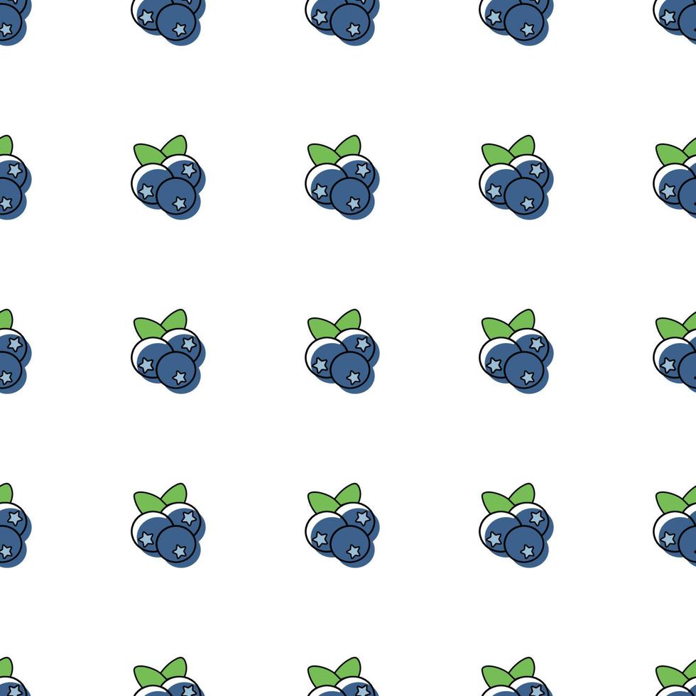 blueberry seamless pattern. vector illustration