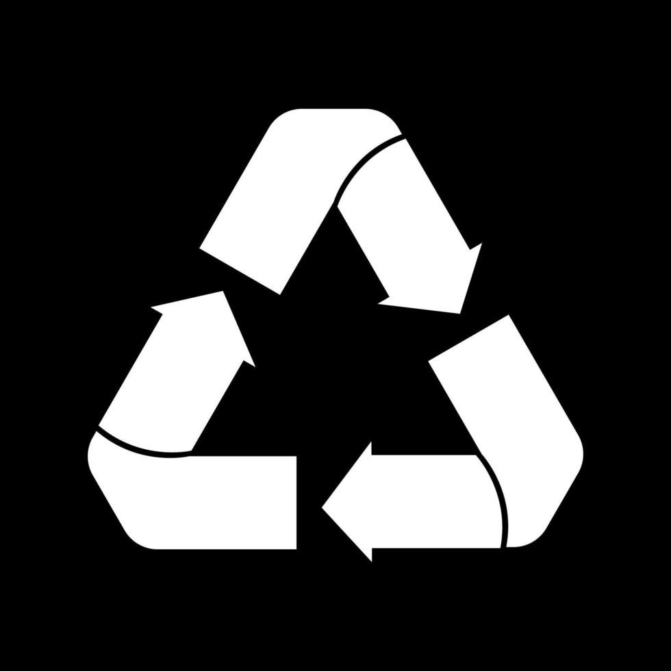 Recycle icon symbol vector. on white background vector
