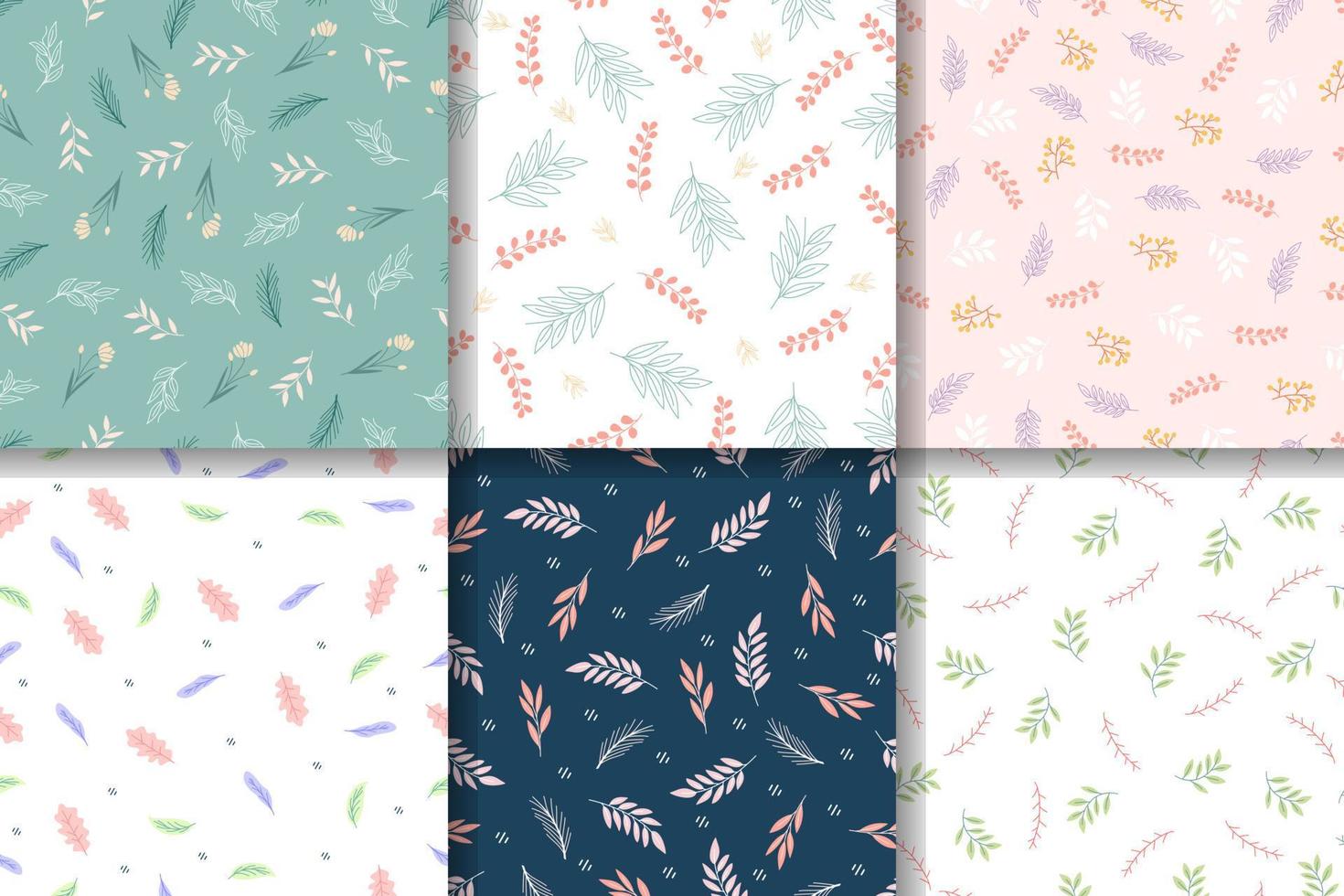 Beautiful minimalist botanical floral seamless pattern vector