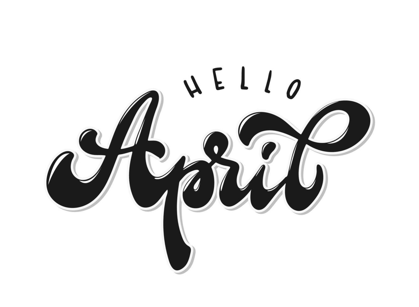 'Hello march' hand lettering quote on white background for prints, calendars, posters, banners, cards, etc. Typography inscription design. EPS 10 vector