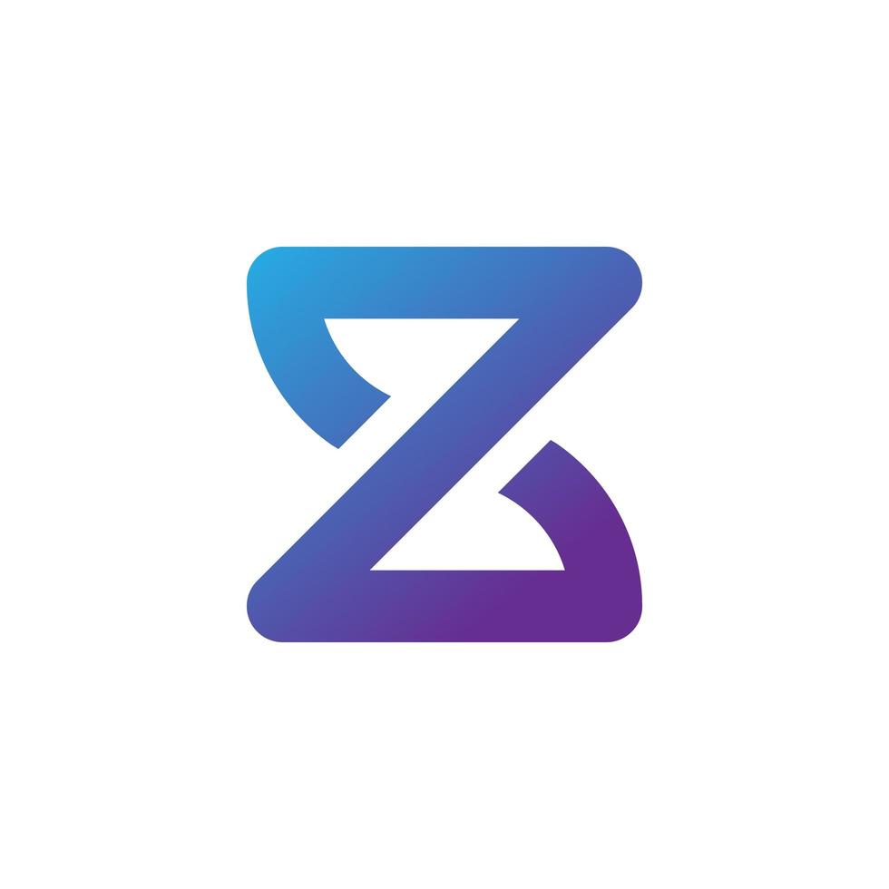 letter z infinity logo design vector