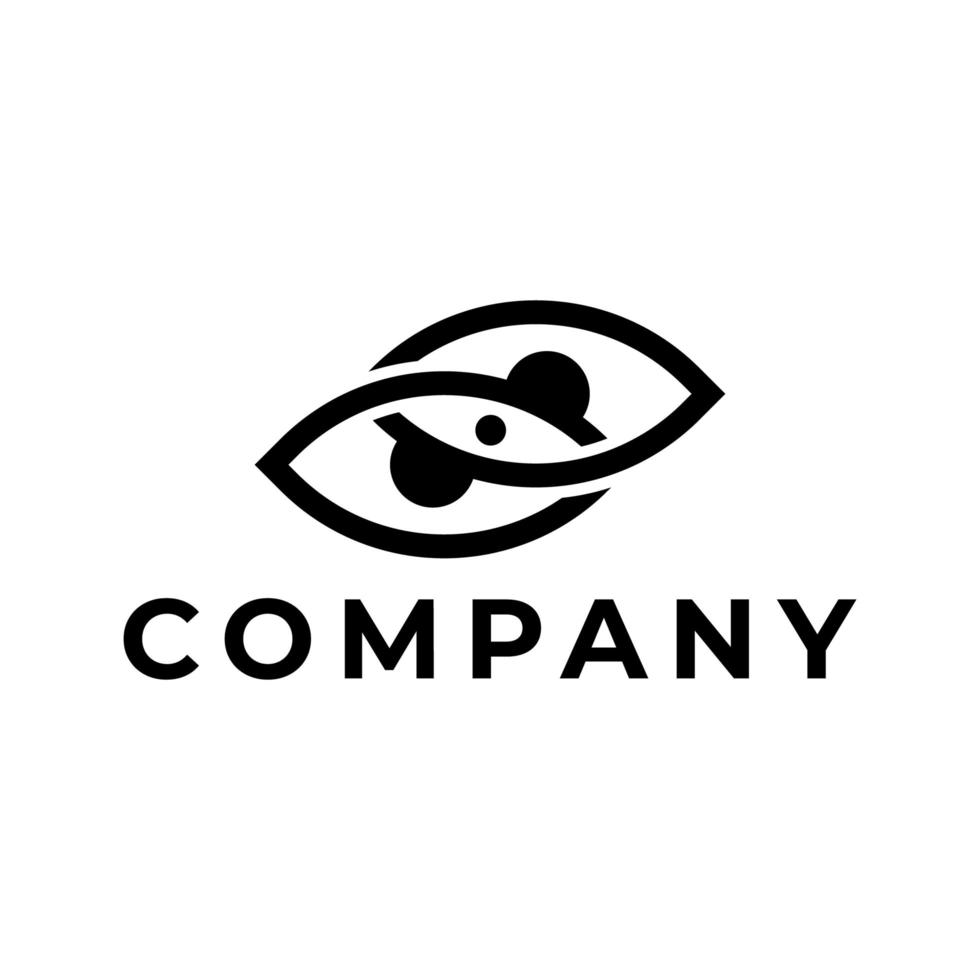 eye infinity logo design vector