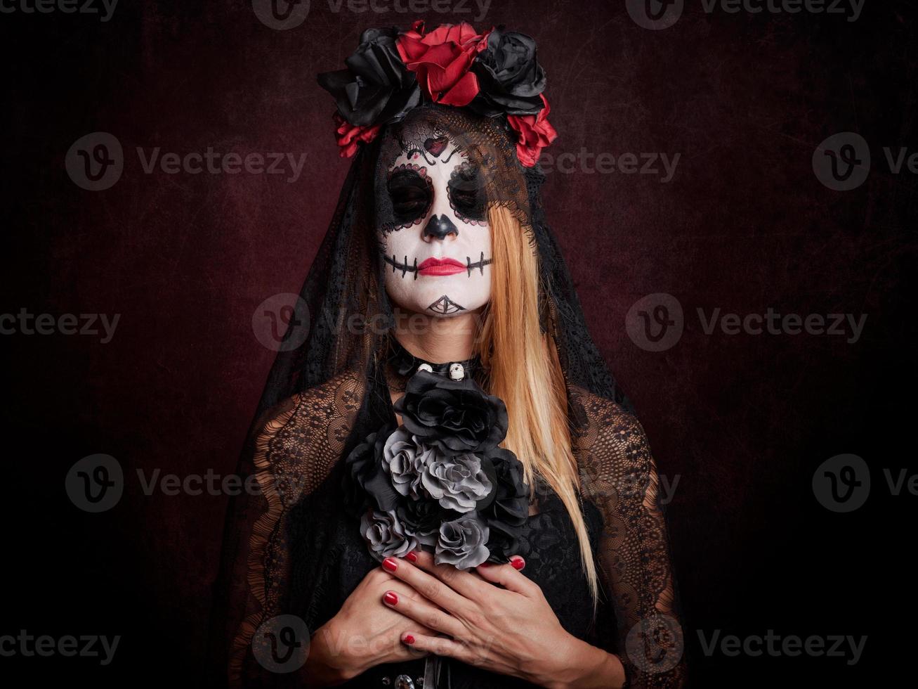 Young woman in Halloween photo