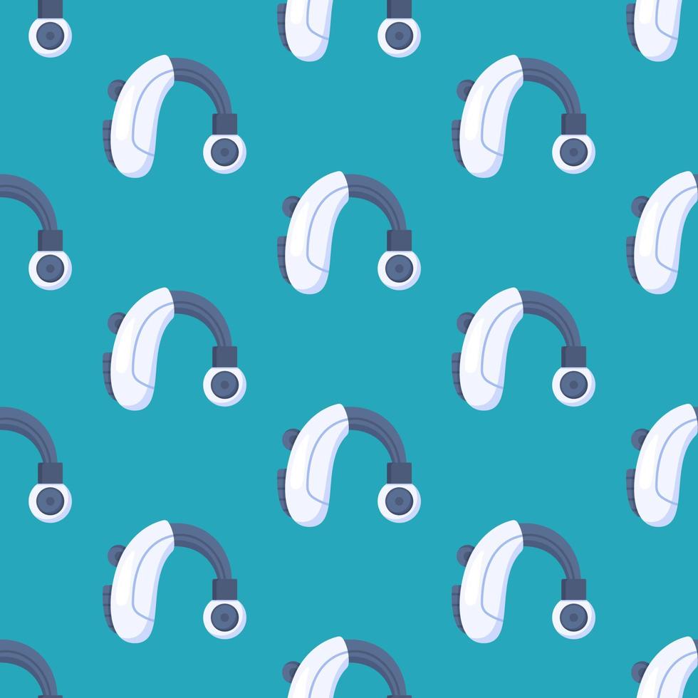 Vector illustration of a medical hearing aid pattern.