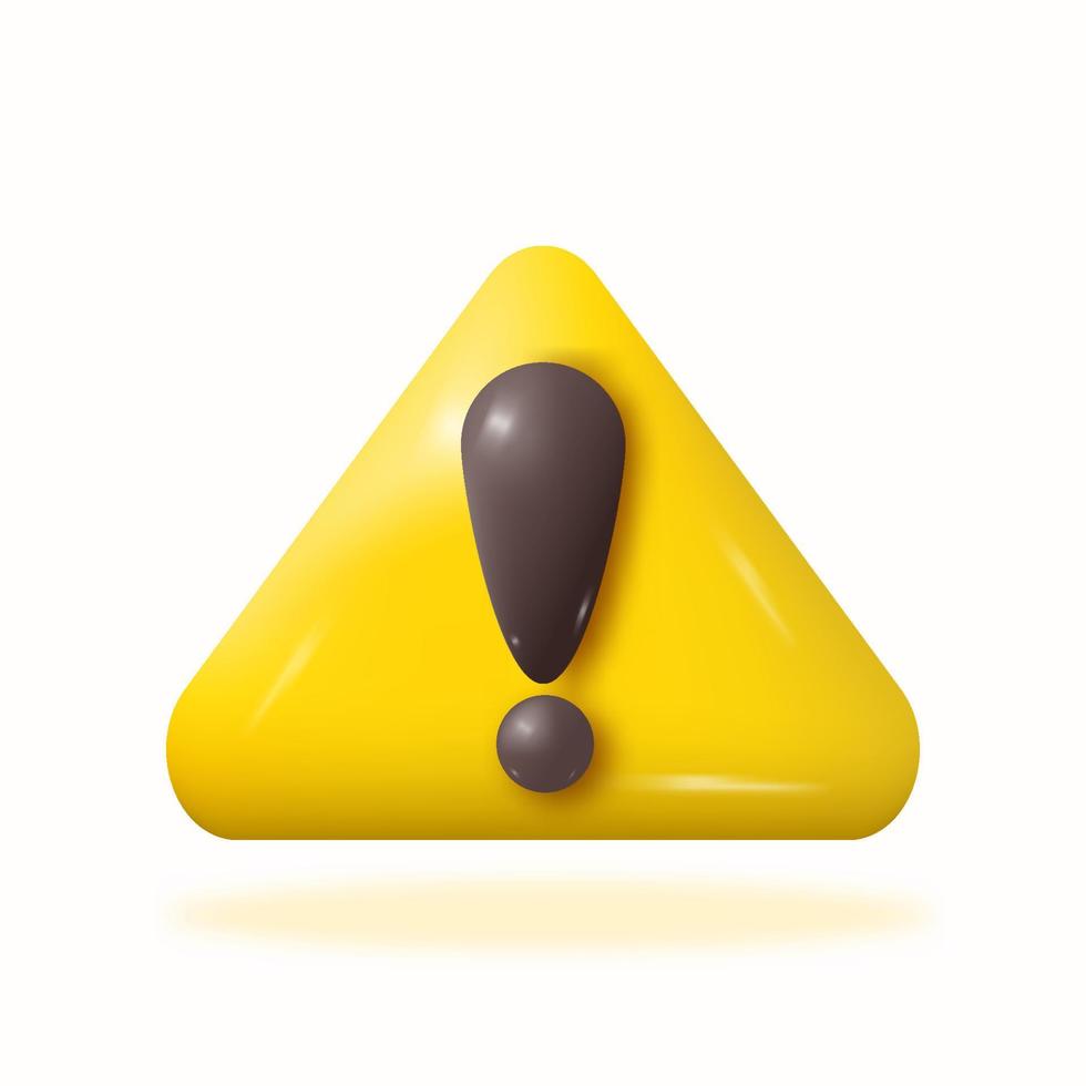 Yellow triangle warning sign symbol danger caution risk traffic icon vector