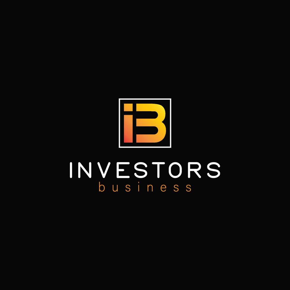 IB Creative Unique Professional Investors Business Logo Design vector