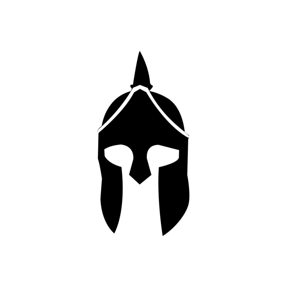casco espartano de icono aislado simple. eps10 vector