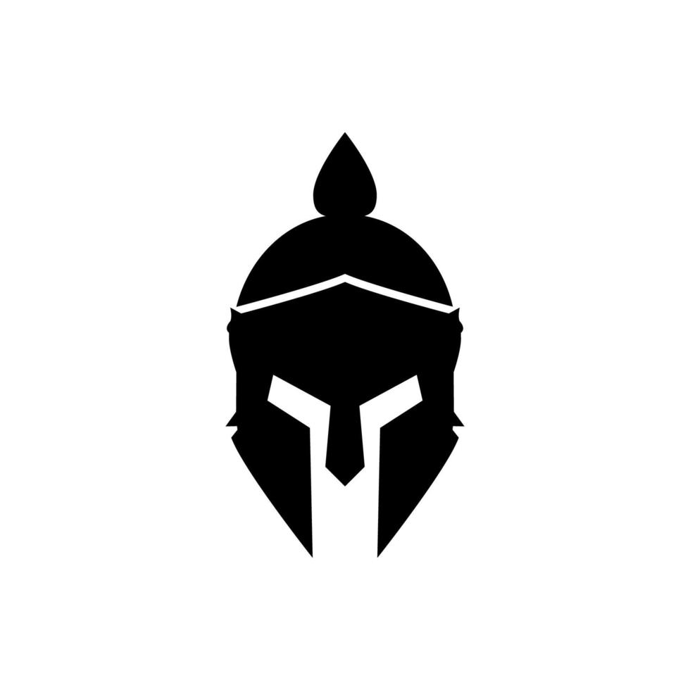 simple spartan helmet vector icon isolated