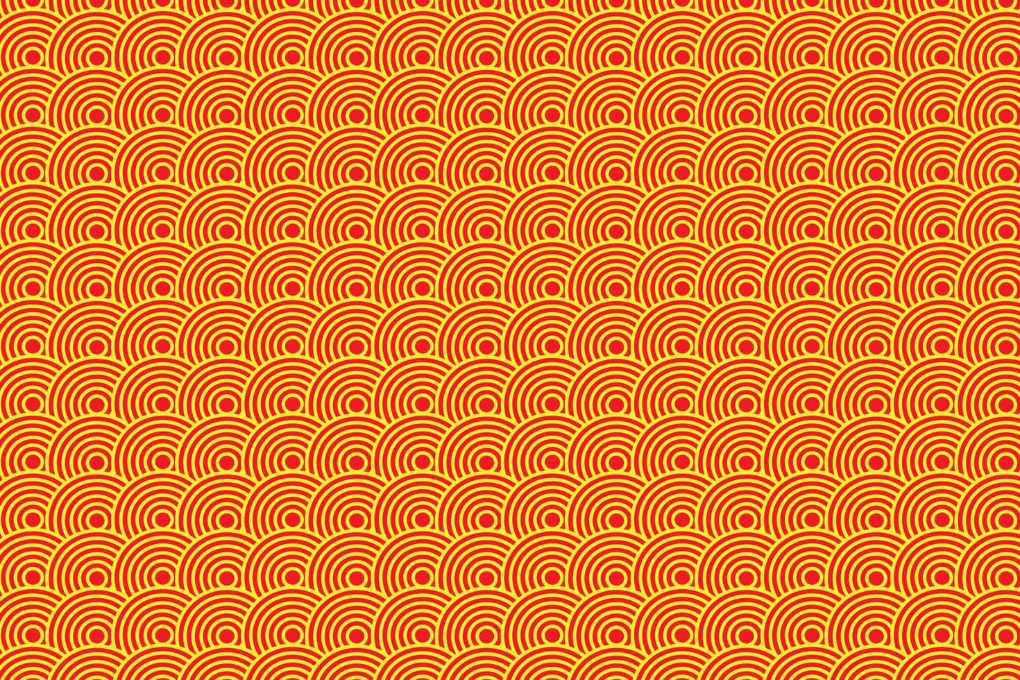 background vector, chinese round pattern, red color, yellow line vector