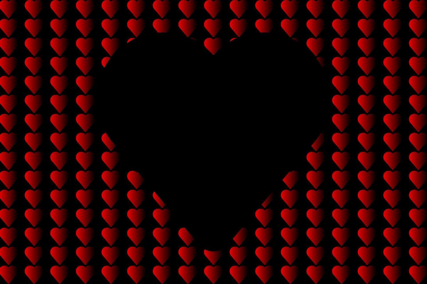 vector background, valentine's day greetings, two red hearts, lots of empty space to express your heart