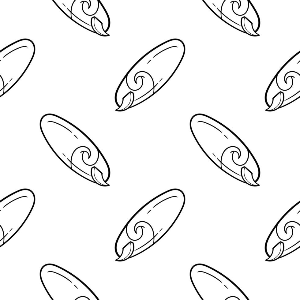 surfing seamless pattern with beach theme vector