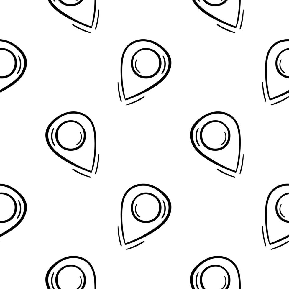 pin point hand drawn seamless pattern vector