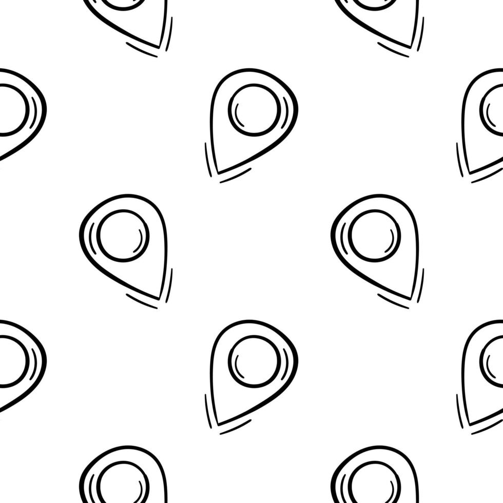 pin point hand drawn seamless pattern vector