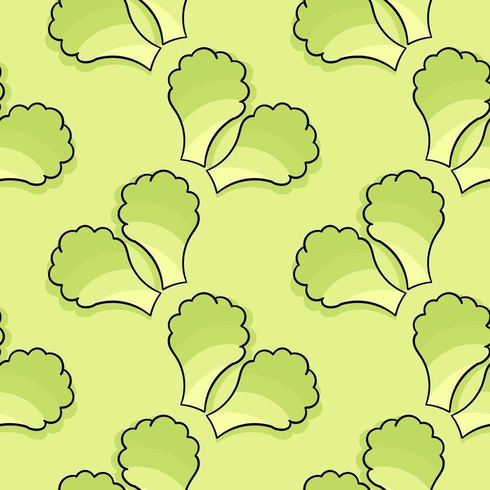 hand drawn mustard greens seamless pattern vector