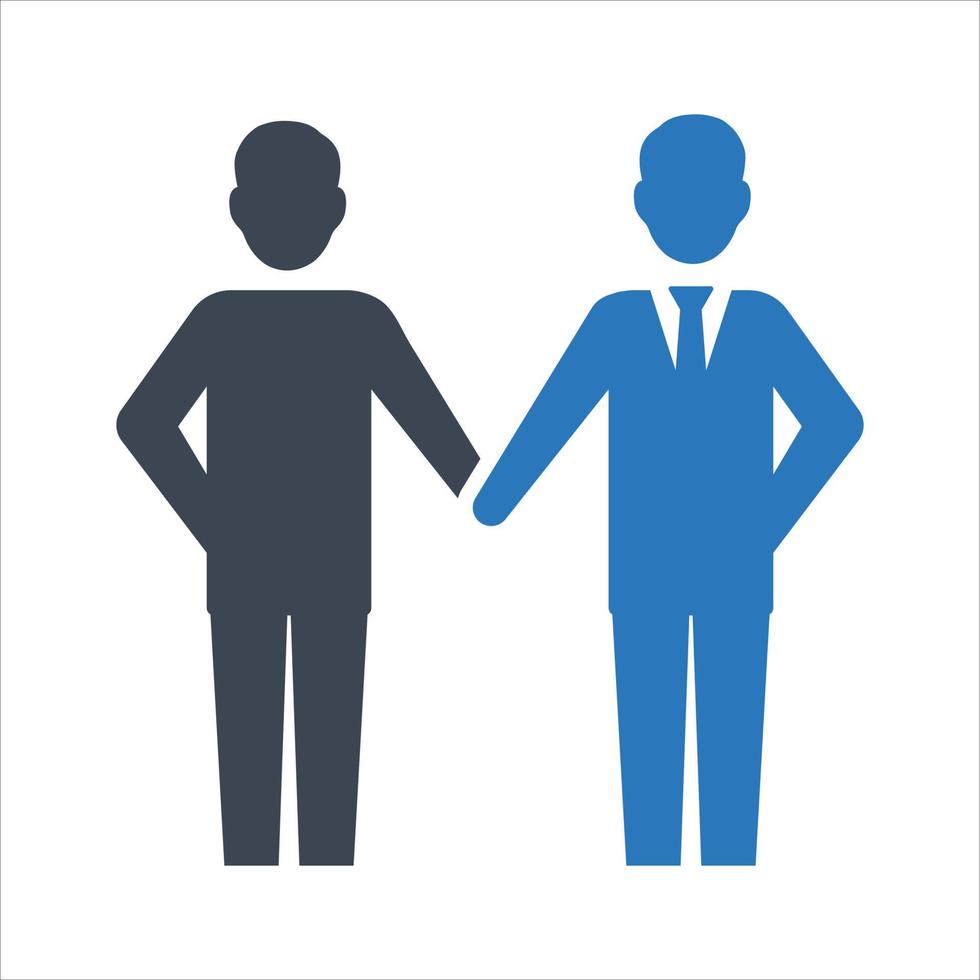 Business partnership, deal icon vector