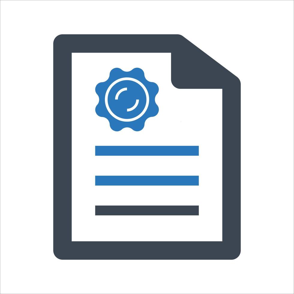 Agreement paper, contract, license icon vector