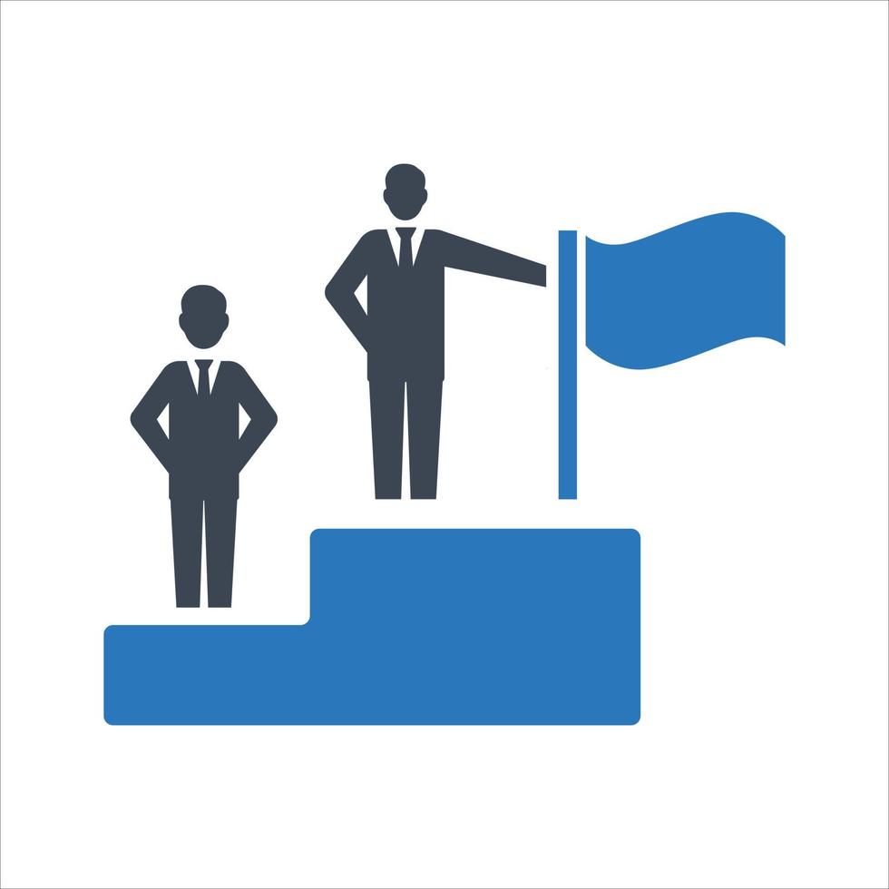 Business achievement icon on white background vector