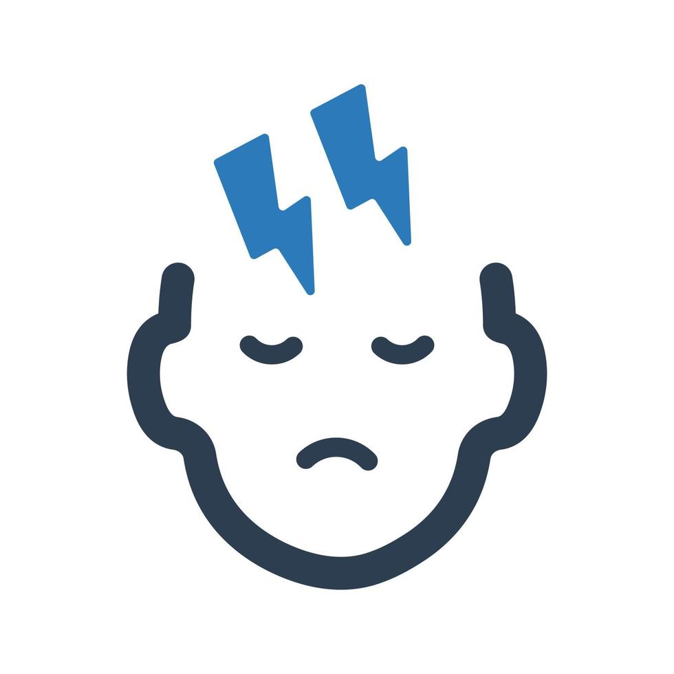 Head pain icon on white background vector