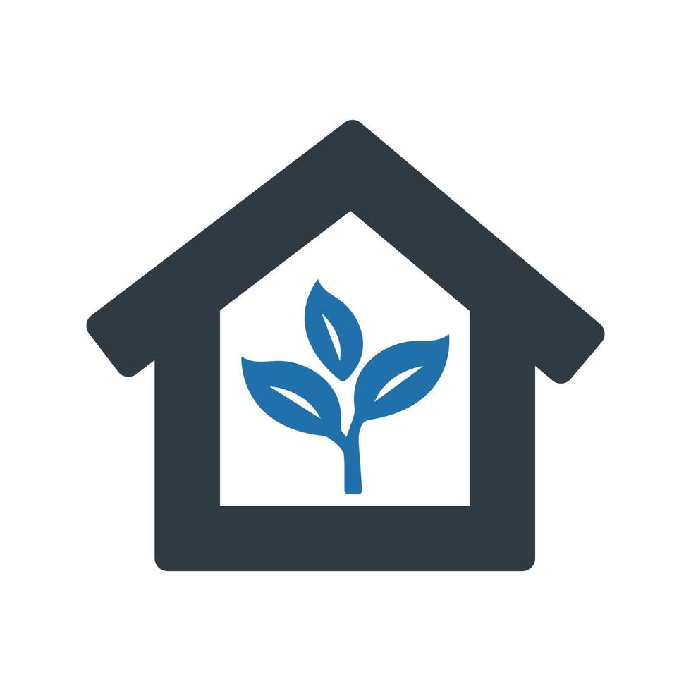 Home Planting Icon on white background vector