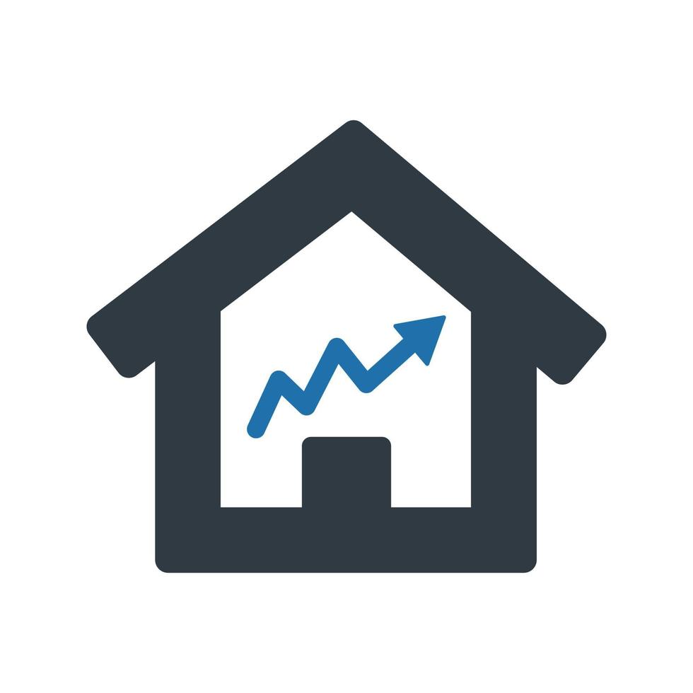 Real estate profit icon on white background vector