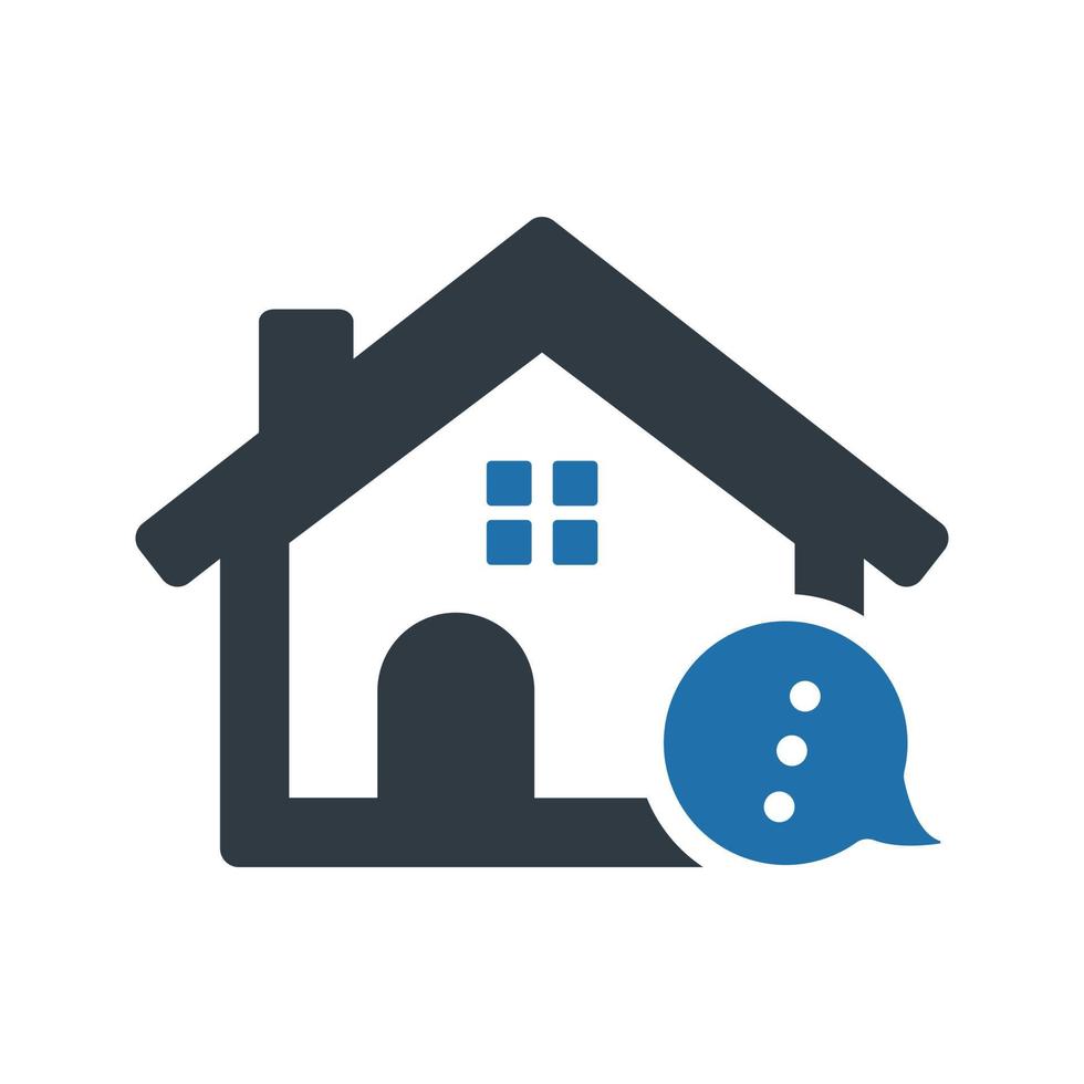 Real estate customer support icon on white background vector