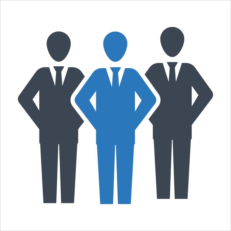 Business executive team, technical team icon vector