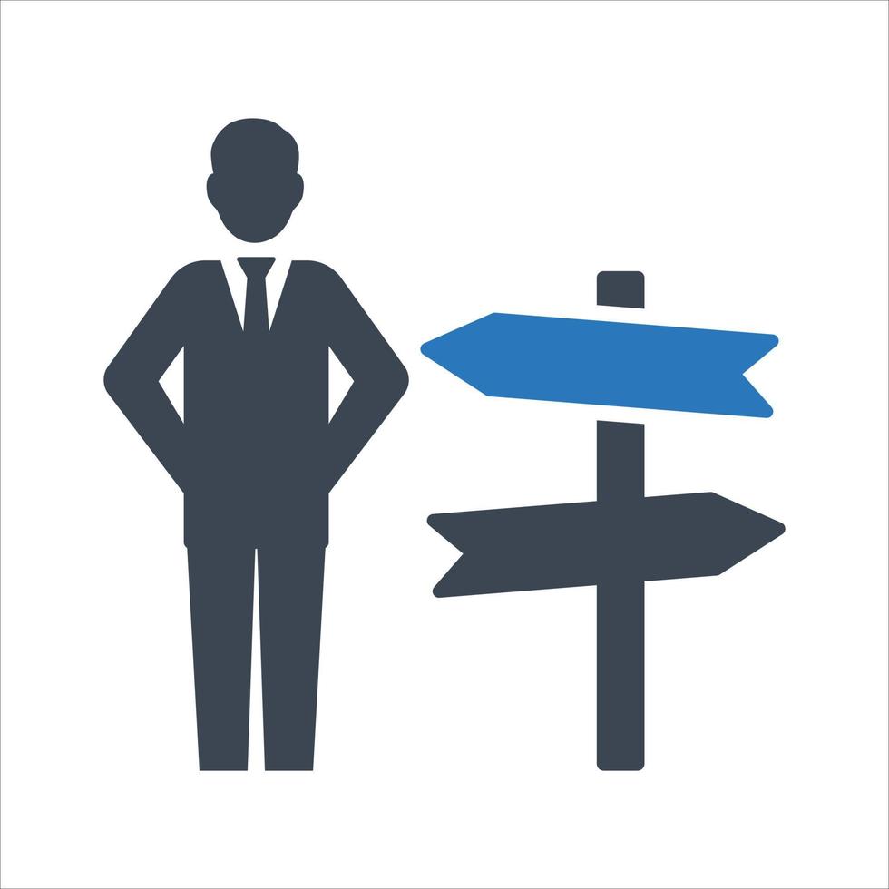 Business Decision Making Confusion Icon vector