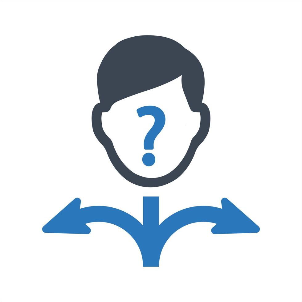 Business Decision Making Confusion Icon vector