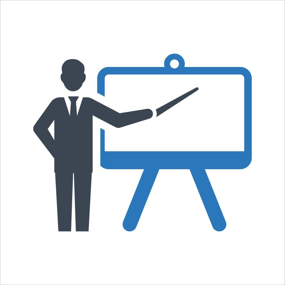 Business seminar icon on white background vector