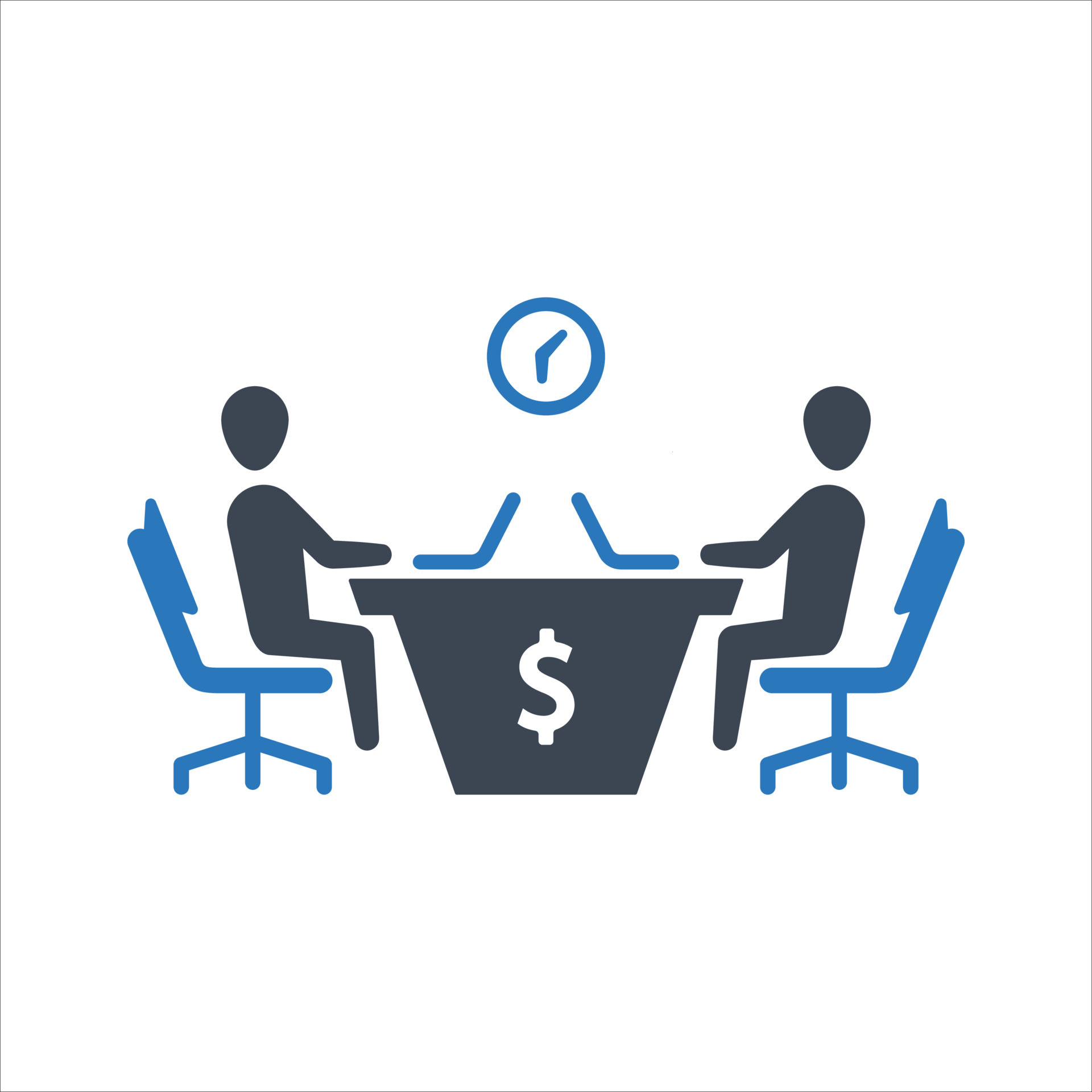 Business meeting Icon on white background 6085773 Vector Art at Vecteezy