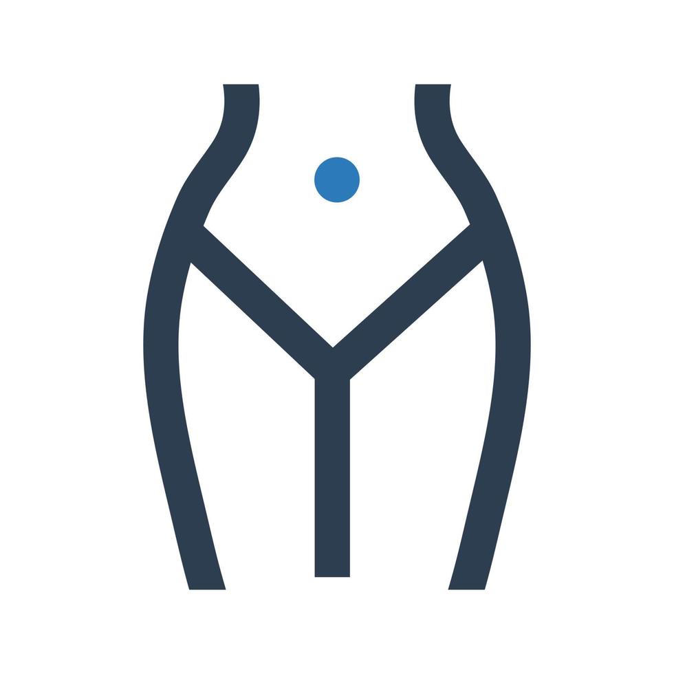 Female reproductive organs Icon on white background vector