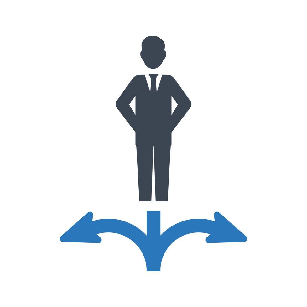 Businessman feeling confusion icon on white background vector