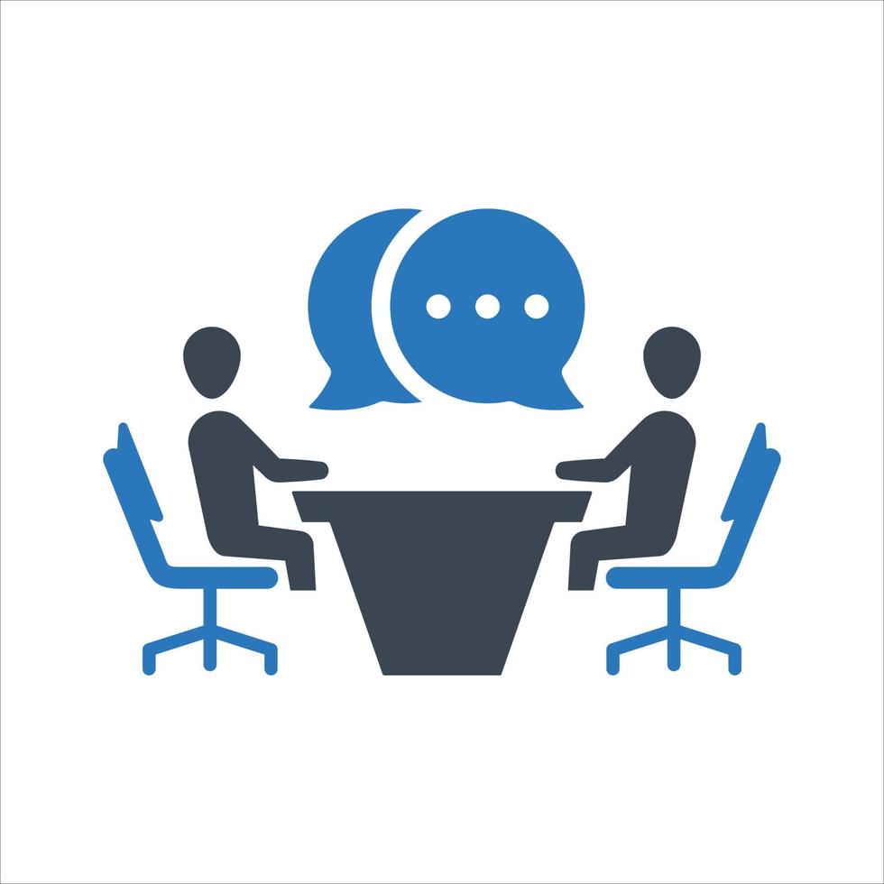 Business talk icon on white background vector